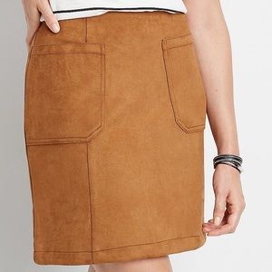 Maurices High Rise Faux Suede Skirt